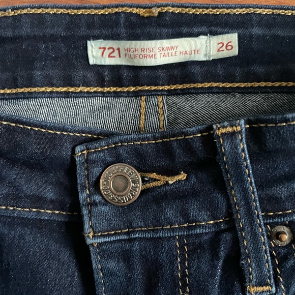 Levis 721 High Rise Skinny Jeans size 26 - Picture 4 of 4